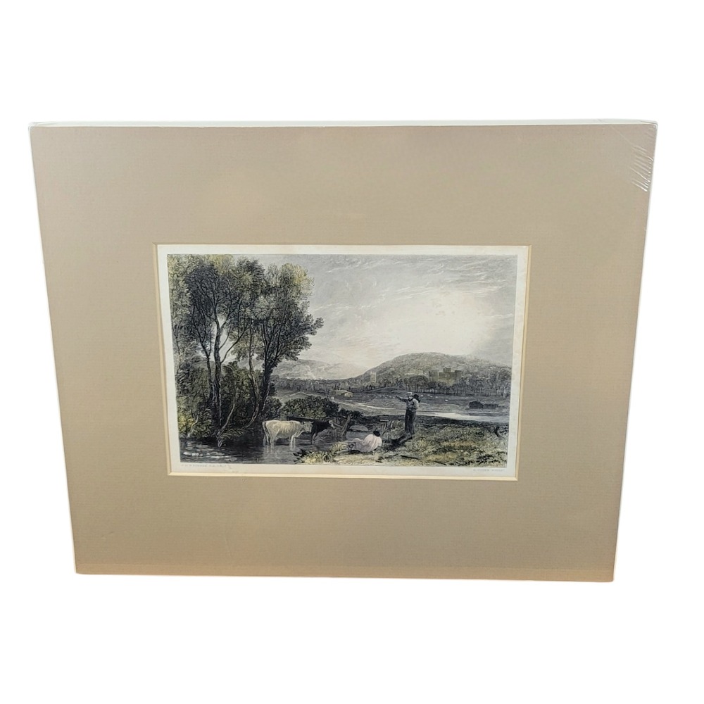 J.M.W. Turner G. Cooke Landscape Engravingβ Matted Print Pastoral Scene 16x13